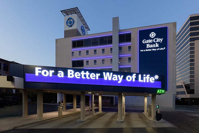 The headquarters for Gate City Bank, named to Money’s list of best Midwest banks and credit unions, in downtown Fargo, ND