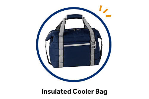 Insulated cooler bag, available as a free checking gift from Gate City Bank